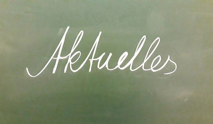 Tafelaufschrift "Aktuelles"